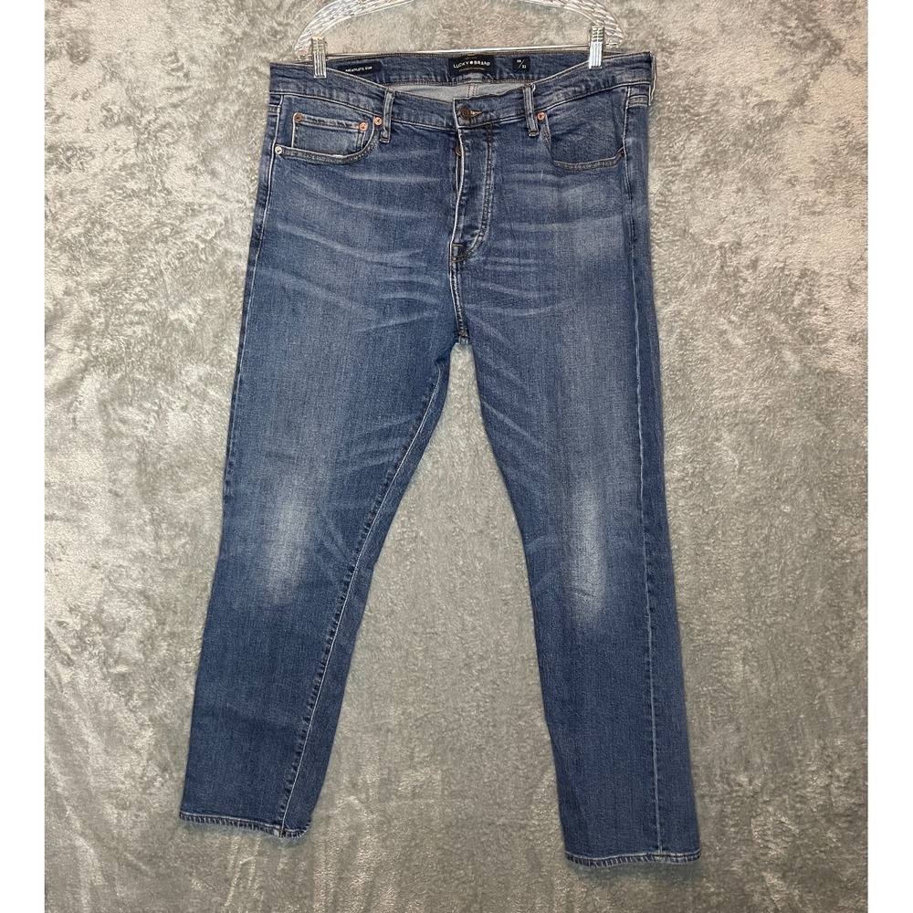 Lucky Brand Men 410 Athletic Slim Mid Rise Stretch Button Fly Denim Jean 38x32
